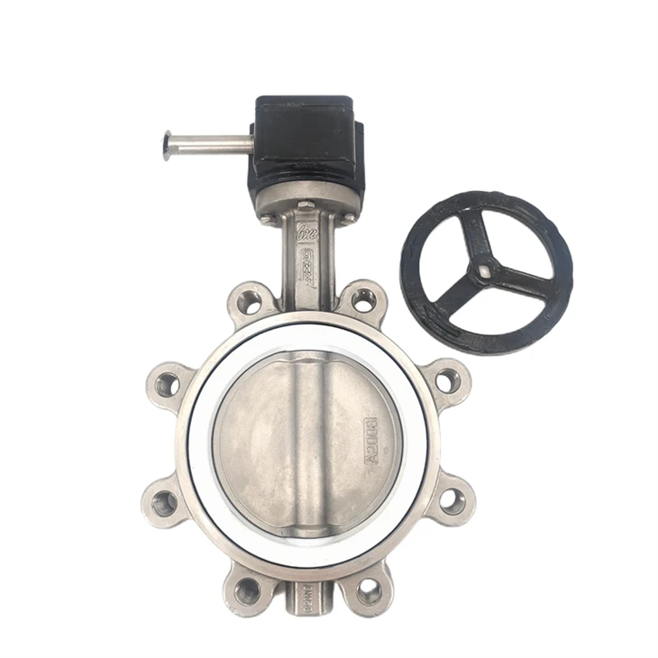 316L Vàlvula de papallona de PTFE d'engranatge de cuc