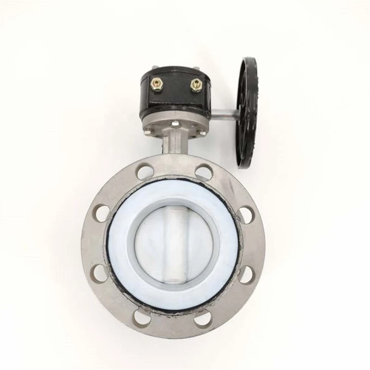 Valta de papallona PTFE d'acer inoxidable de la brida de turbina